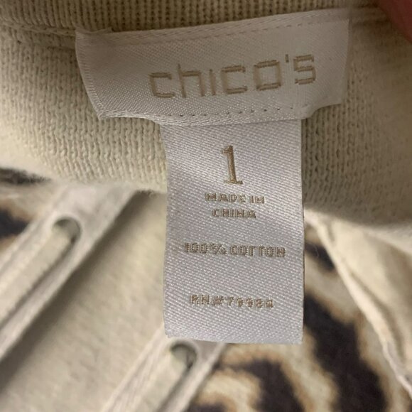 Chico's Sassy Animal Sandra Open Cardigan - Picture 3 of 9